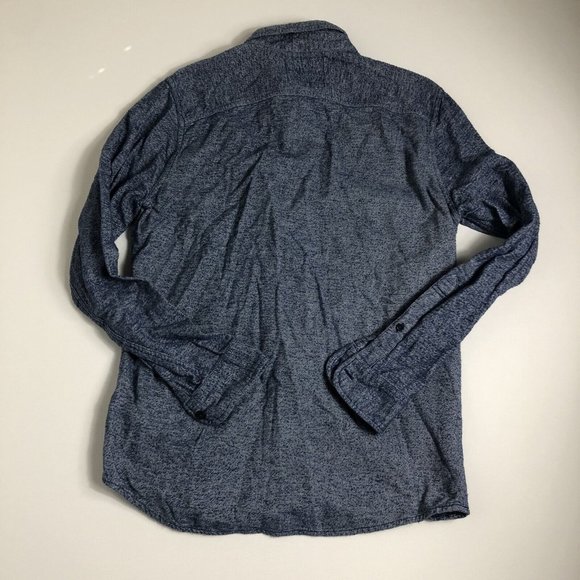 Hollister Blue Logo Chambray Button Down Shirt Size M I68 - Picture 3 of 5